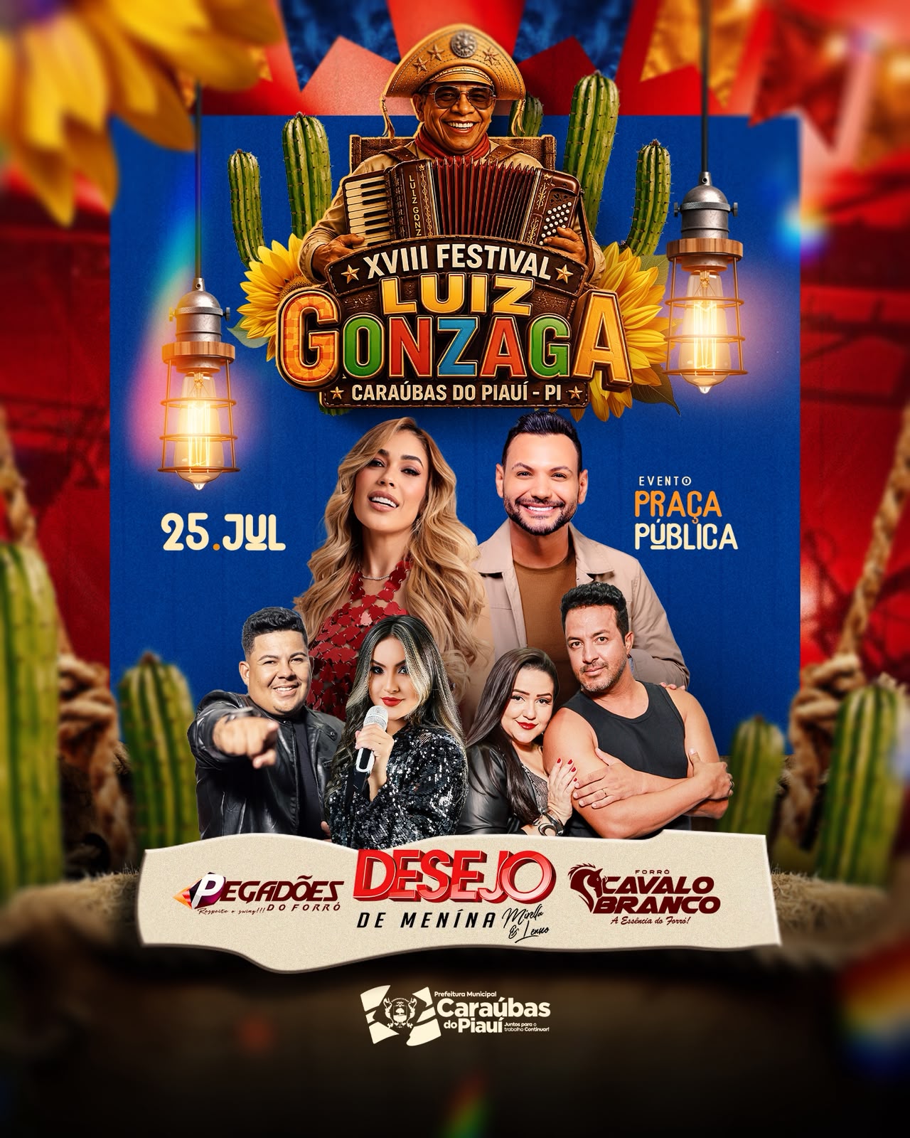 XVIII Festival Luiz Gonzaga reunirá grandes atrações e celebrará a cultura nordestina em Caraúbas do Piauí