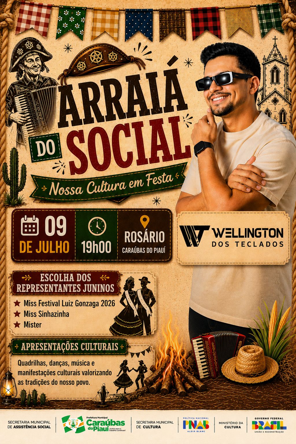 Arraiá do Social promete celebrar a cultura e fortalecer as tradições em Caraúbas do Piauí
