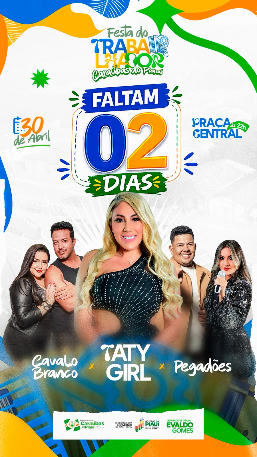 Contagem regressiva: faltam 2 dias para a Festa do Trabalhador em Caraúbas do Piauí